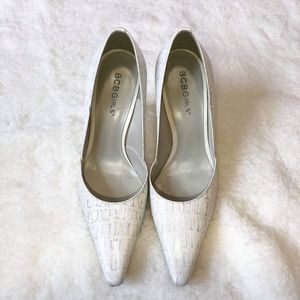 Bcbg White Heels